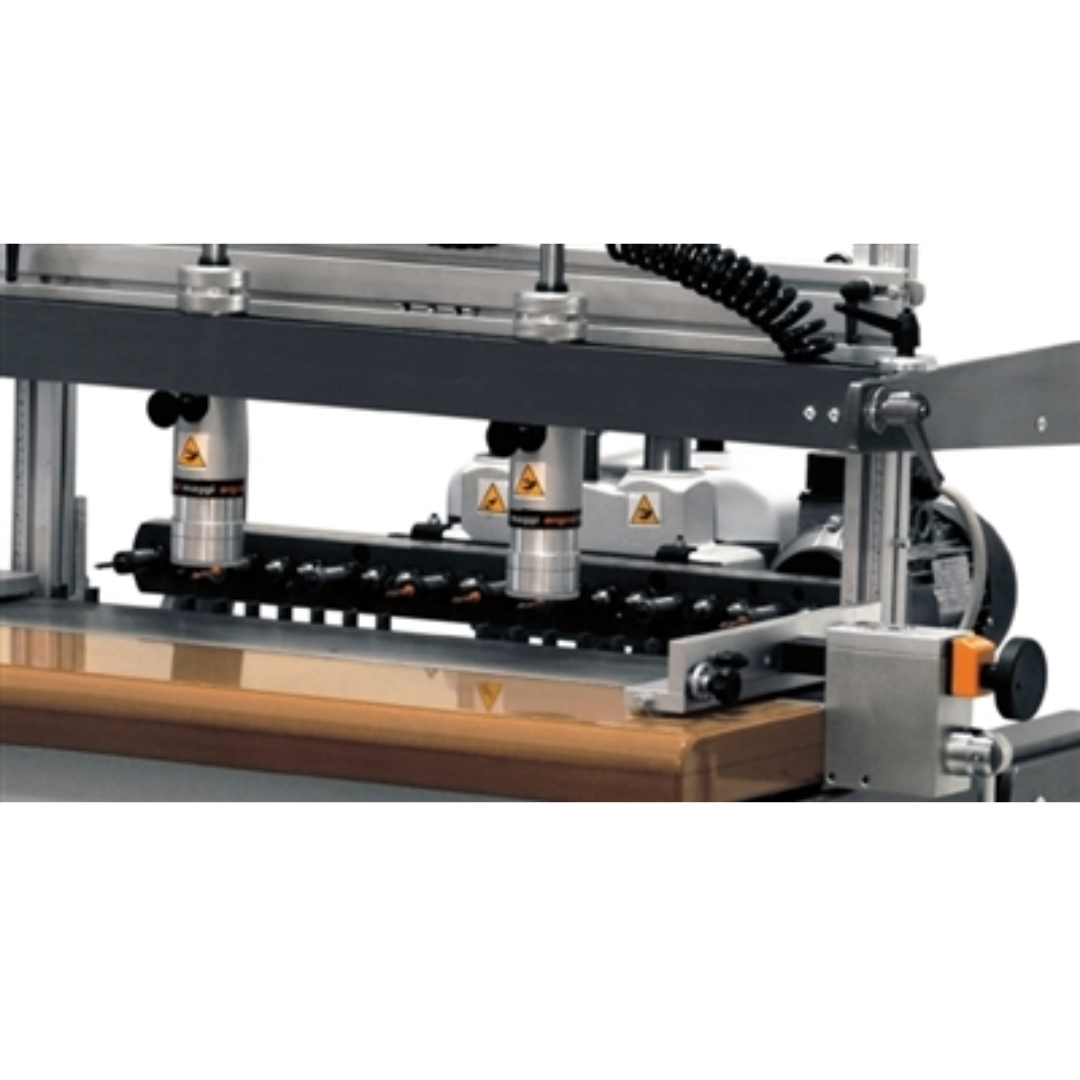 Maggi System 35 Construction/Line Borer MAG-SYSTEM-35 side view showing boring head, table, and adjustable support structure
