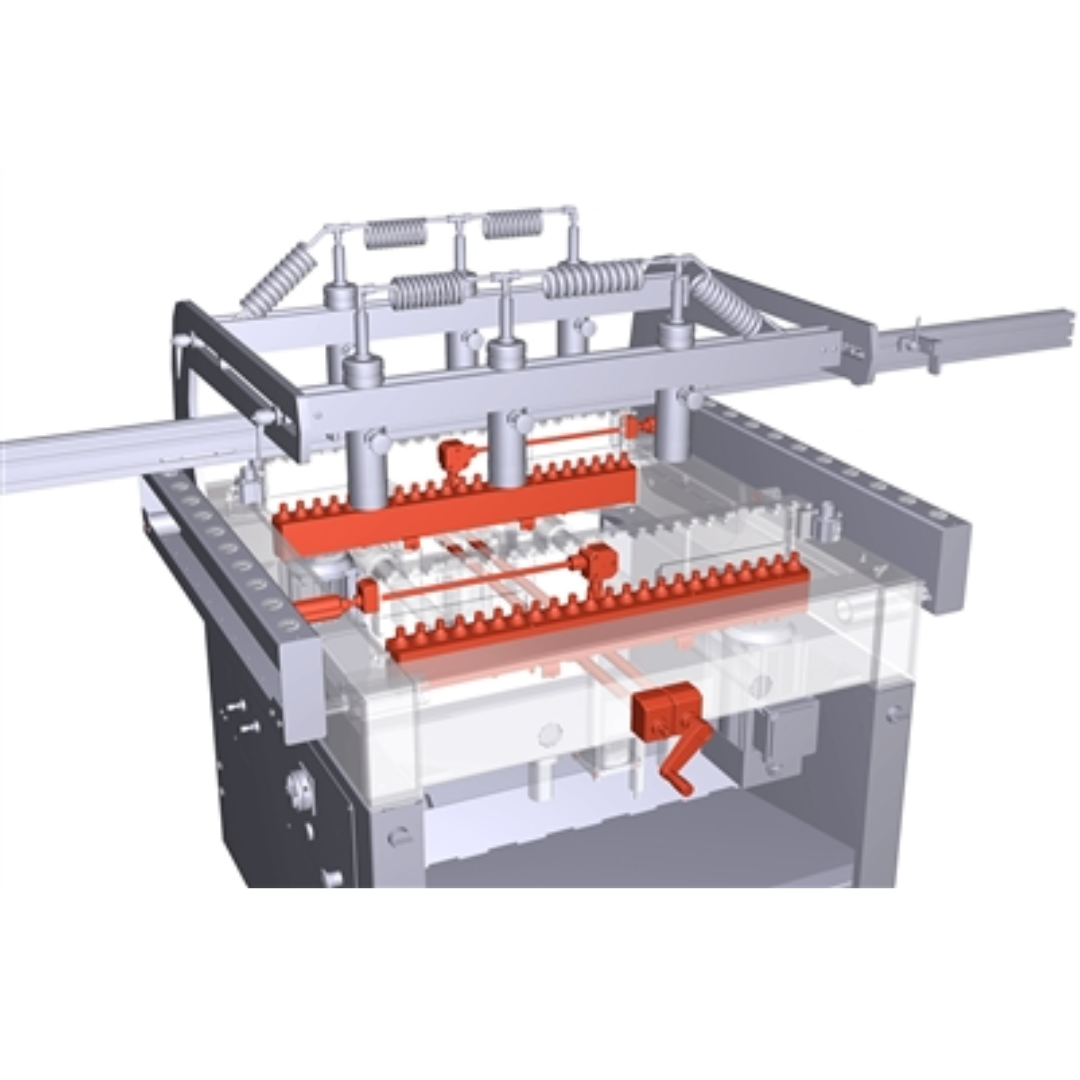 Maggi System 46 Double Row Line Boring Machine MAG-SYSTEM-46 3D rendering highlighting internal structure and drilling layout