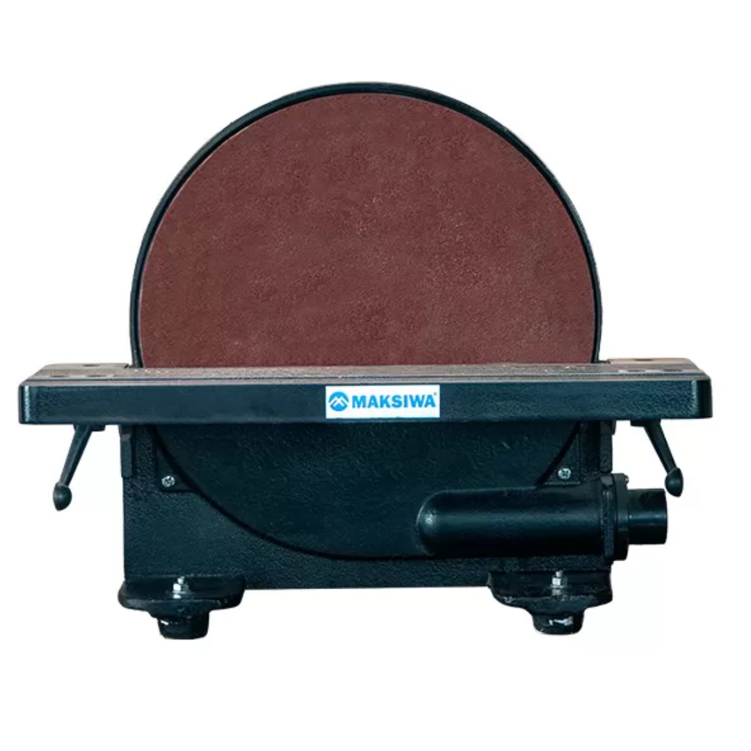 Maksiwa LD.300 12 in. disc sander with 1HP motor, single-phase power, heavy-duty base, and industrial woodworking sanding design