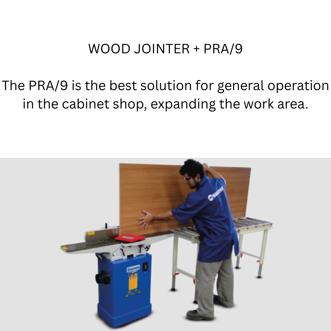 Maksiwa Roller Stand PRA/9 assisting wood cutting and panel processing