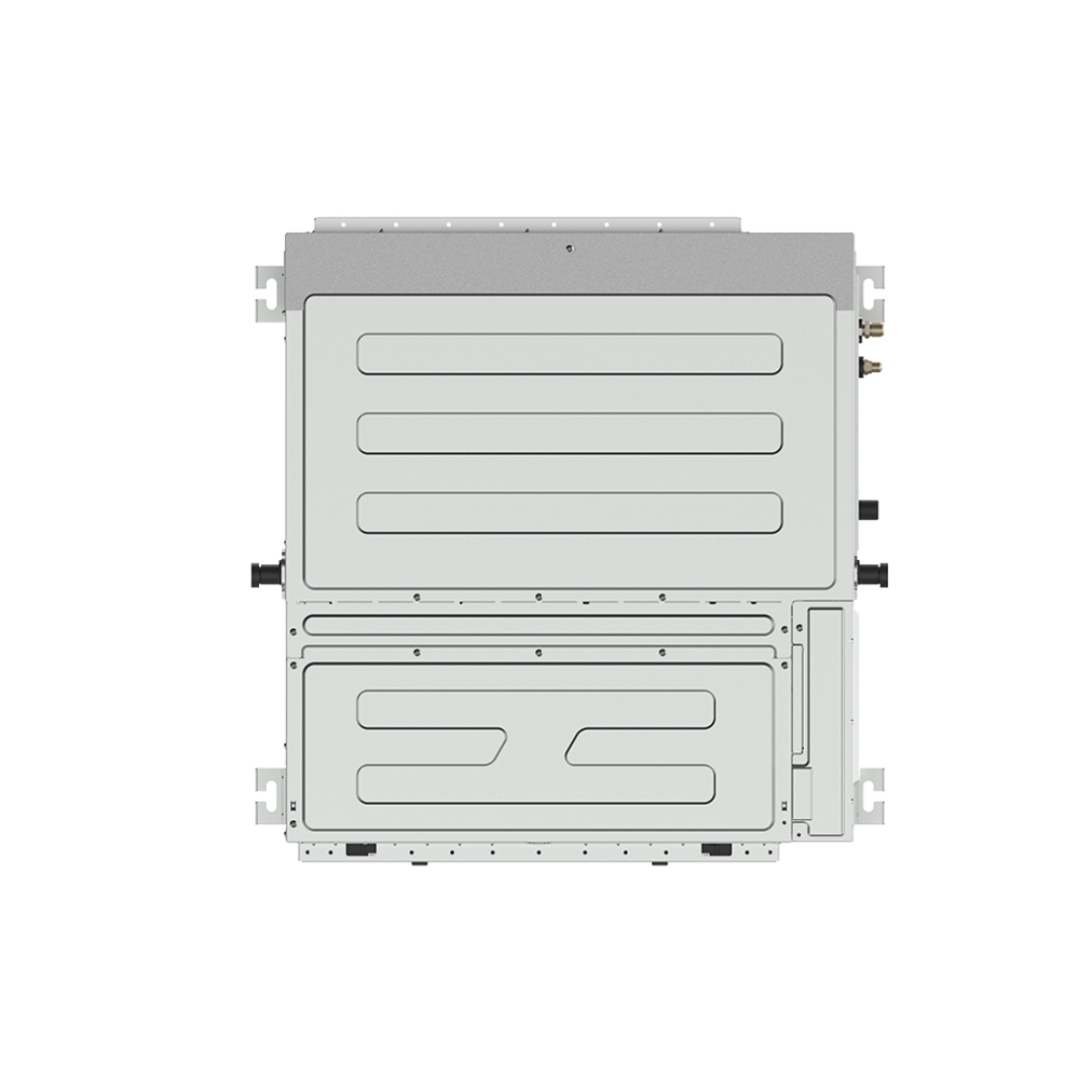 Mrcool Olympus Duct DUCT-24HP-230B-O back housing design with ventilation pattern and structural reinforcement
