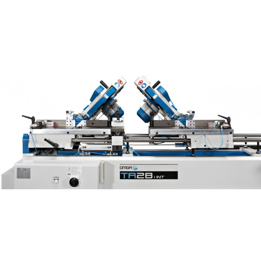 OMGA TR 2B I INT VIS Compound Double Mitre Saw computerized compound mitre saw with movable cutting head and precision linear traverse system