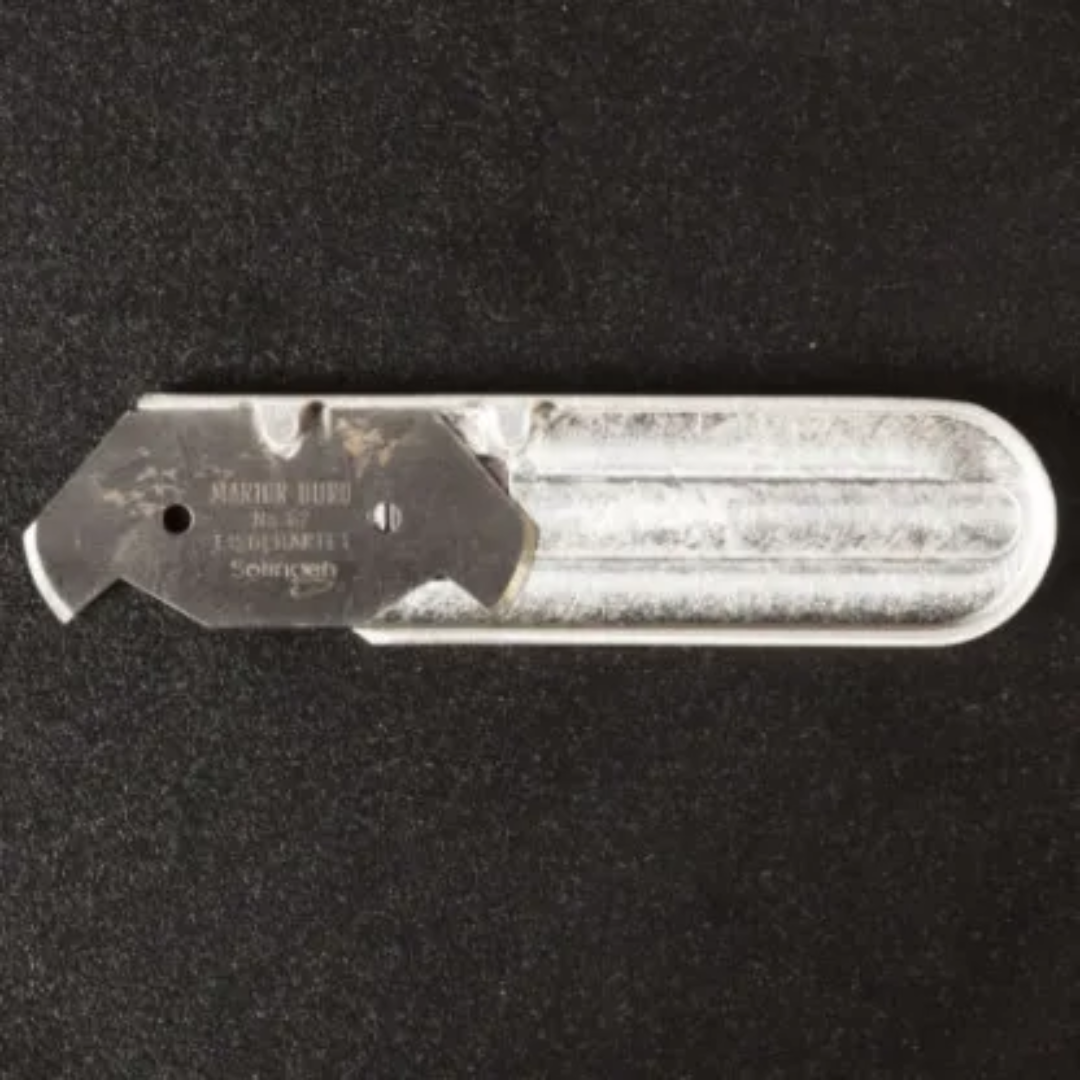 Safety Speed Acrylic Blades Europa, Nemesis, and Kronos (qty. 10) SSC3_1 displaying mounted blade cartridge with replaceable acrylic blade for controlled cutting.