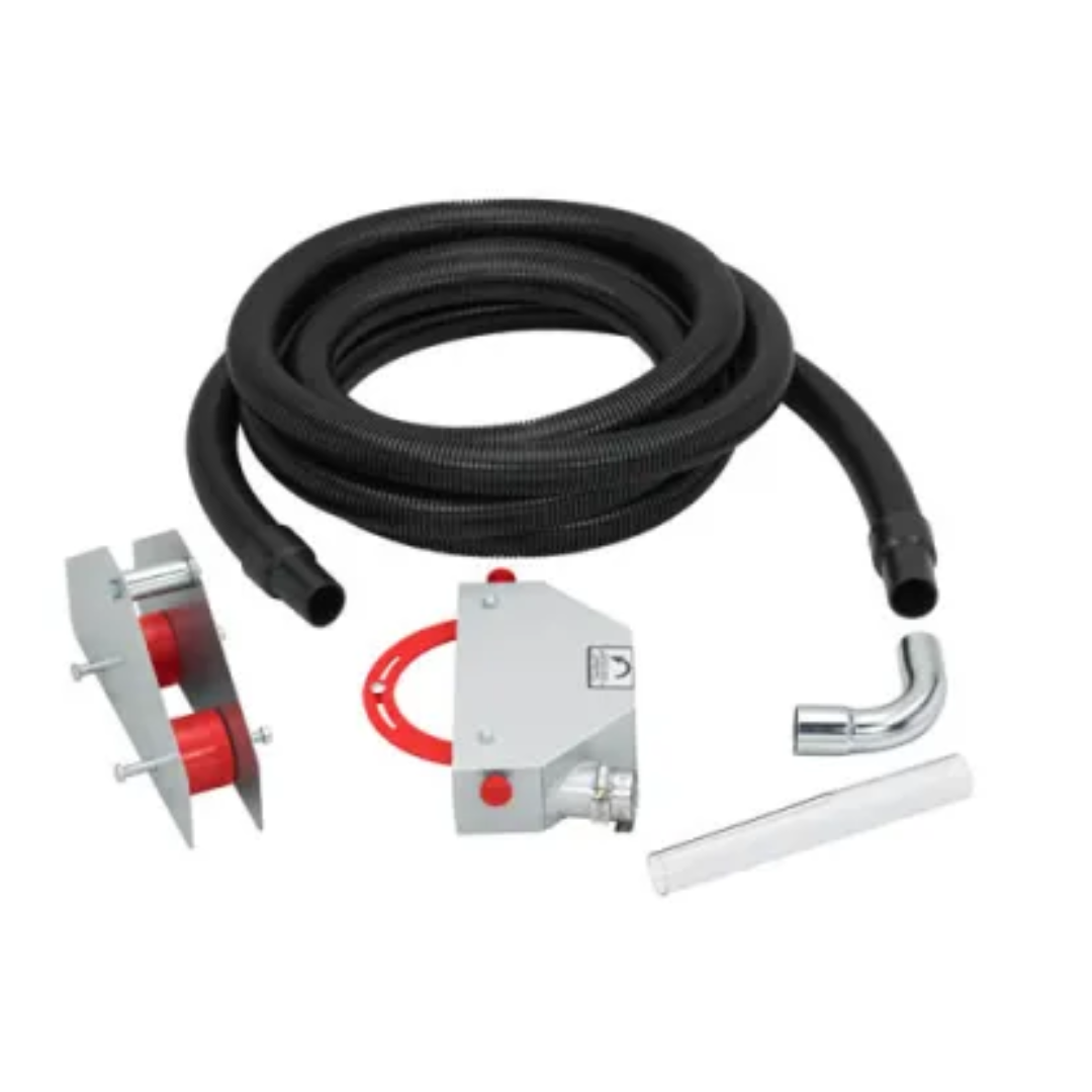 Safety Speed Dust Kit featuring hose assembly with mounting components and connectors for efficient dust extraction.