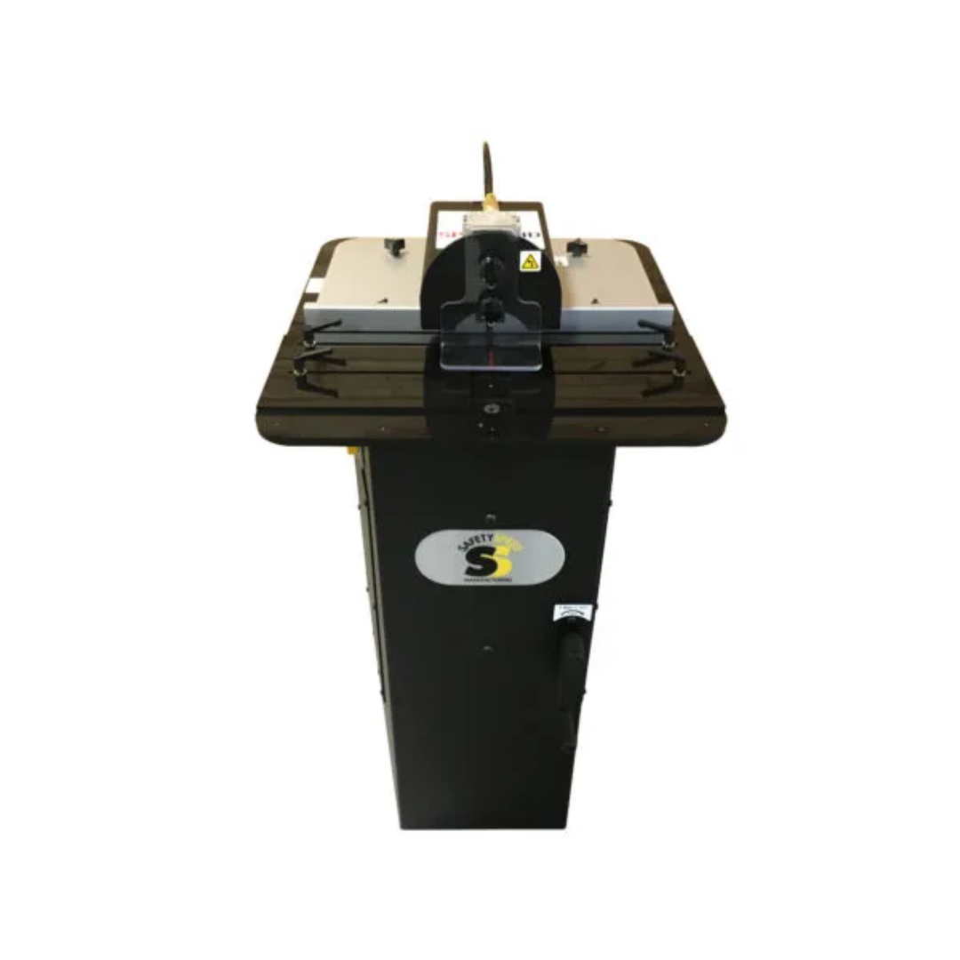 Safety Speed SPM301HD Screw Pocket Machine front angle showing compact yet heavy-duty design