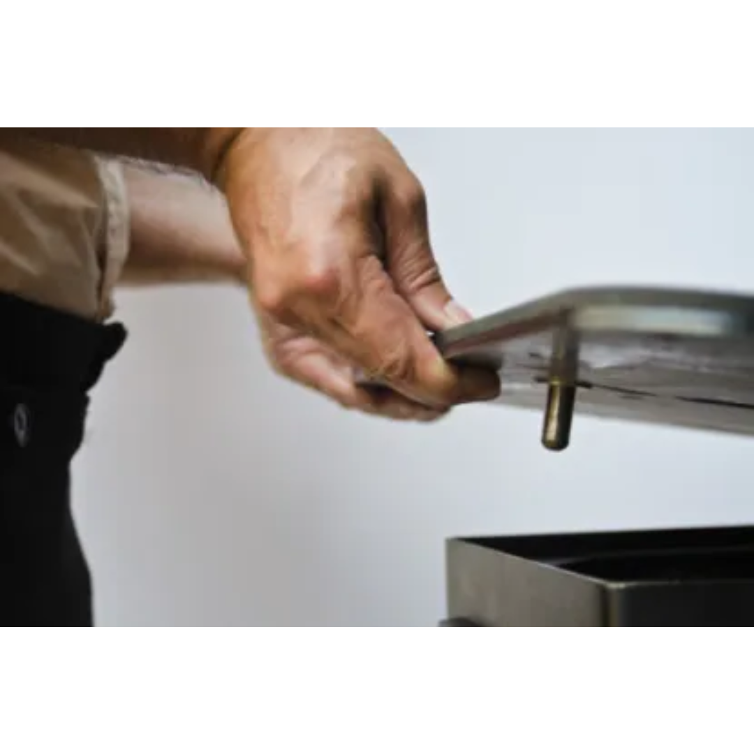 Safety Speed SPM301 Screw Pocket Machine operator performing pocket drilling process