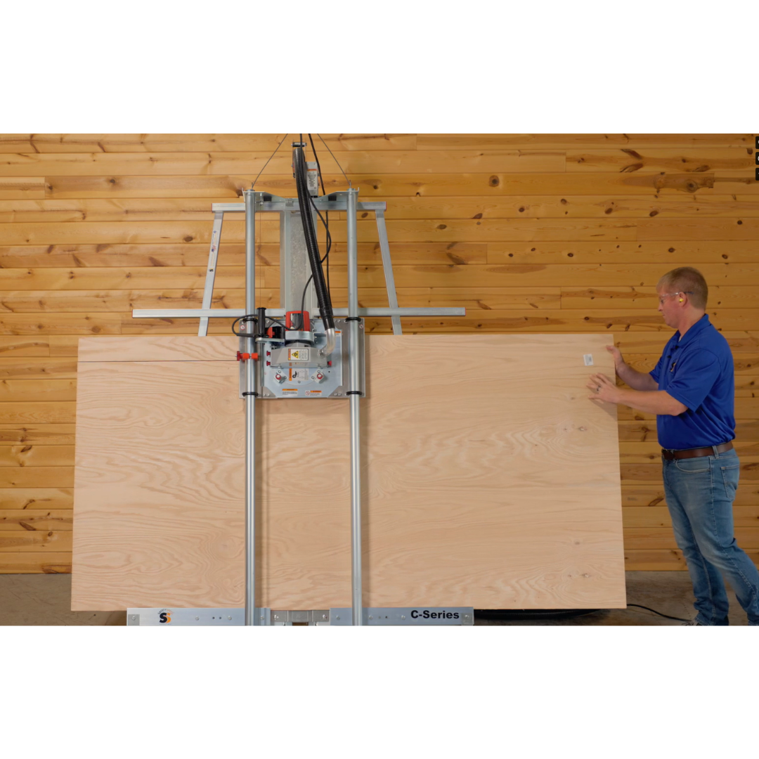 Safetyspeed C5 Panel Saw quick change from vertical to horizontal cutting with ergonomic control system