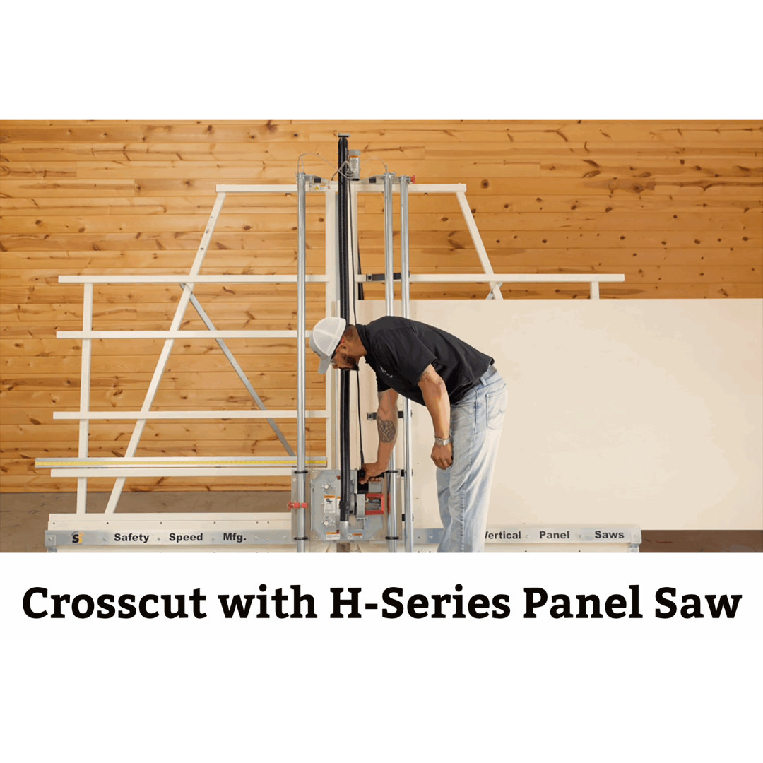 Safetyspeed H4 Panel Saw with 50″ Maximum Cutting Height crosscutting sheet material with precision and stability