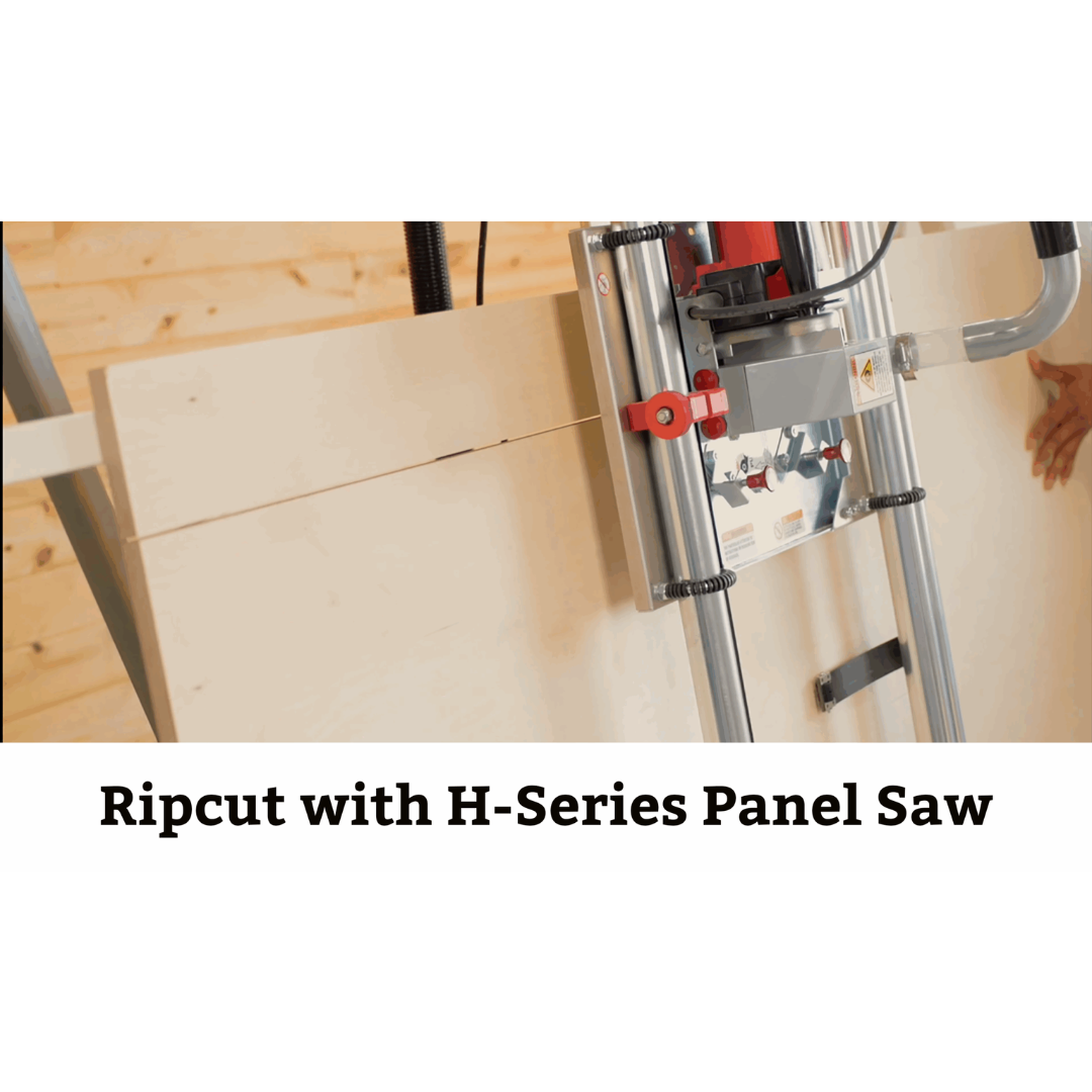 Safetyspeed H5 Panel Saw with 64″ Cutting Height ripping configuration with extended support and material handling system