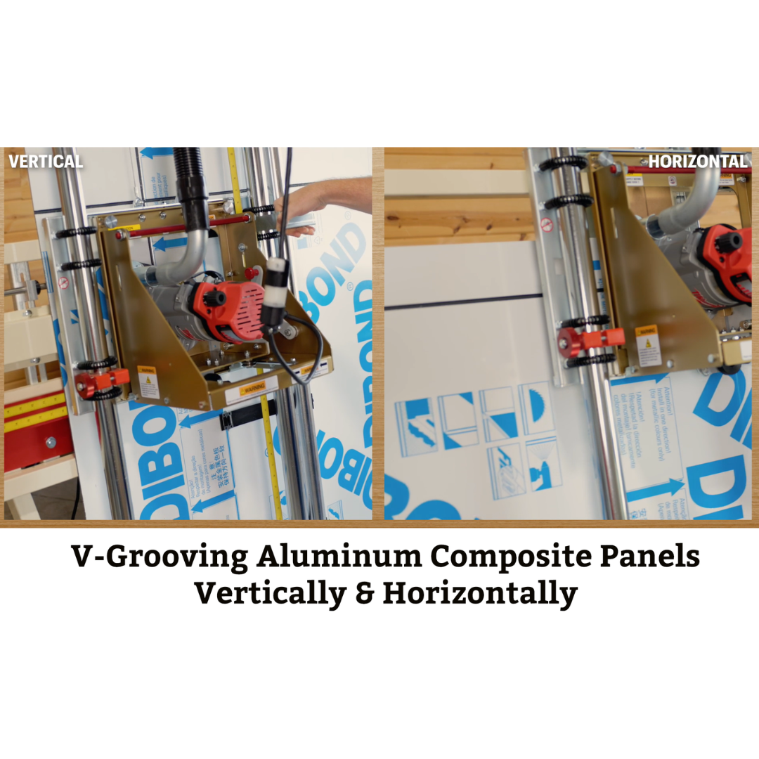 Safetyspeed SR5A ACM Panel Saw and Router Combo grooving aluminum composite panels with integrated routing functionality