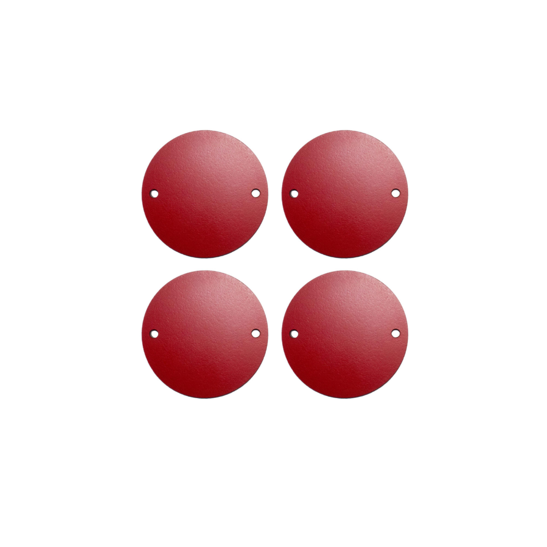 SawStop 4-Piece Phenolic Zero Clearance Insert Ring Set for Router Lift RT-PZR featuring four precision-machined phenolic insert rings designed to provide zero-clearance support and improved cut quality for router table operations.