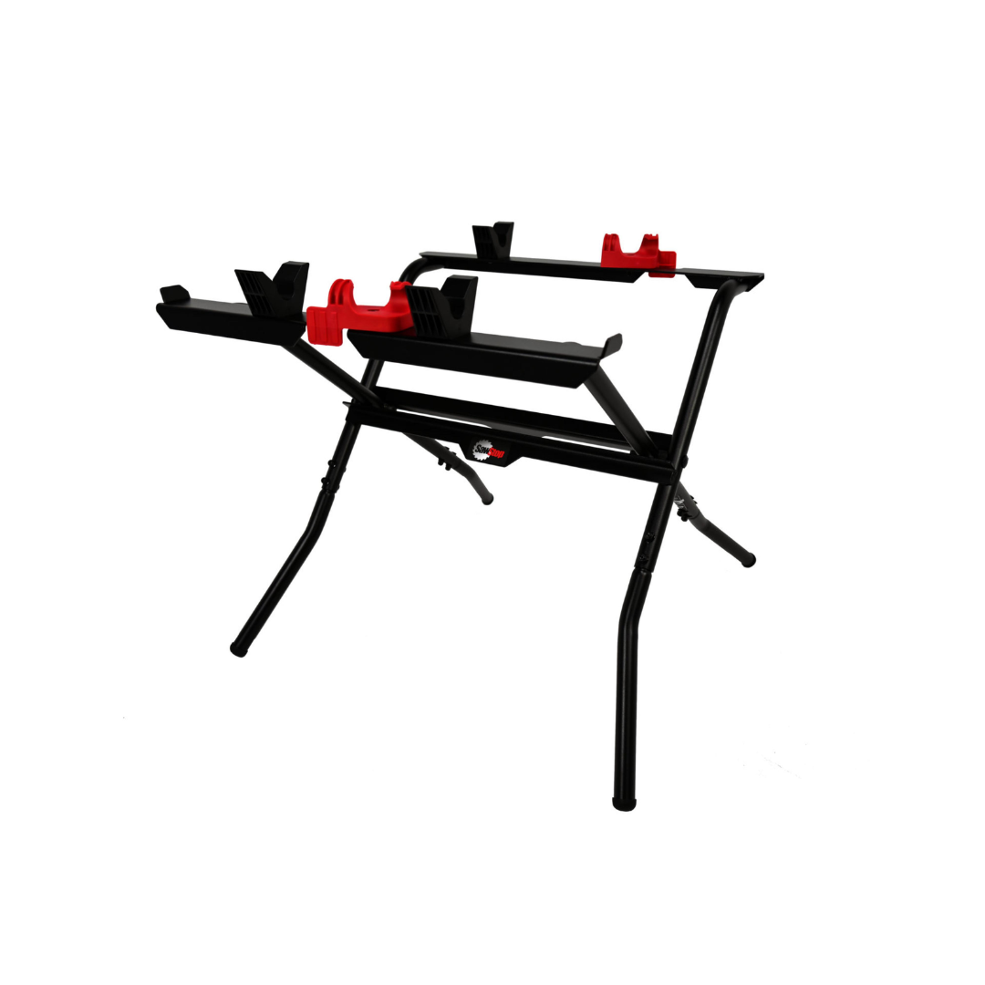 SawStop Compact Table Saw Folding Stand CTS-FS featuring a lightweight folding steel frame, quick setup design, and secure mounting points for portable jobsite table saw applications.