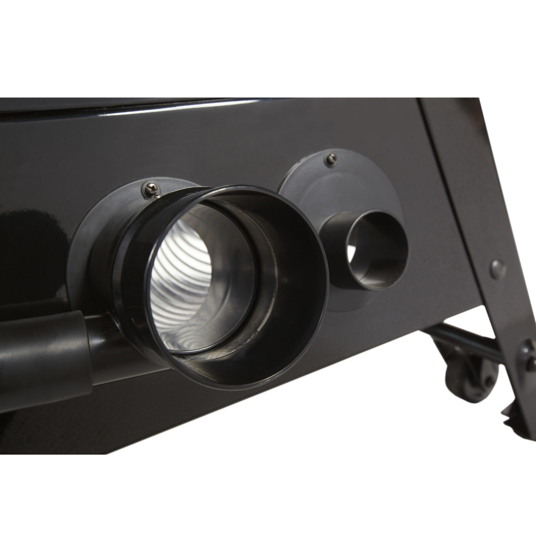 SawStop Dust Collection Panel CNS-DCP mounted on a table saw, featuring a precision-engineered dust port and enclosed design for improved dust extraction, workshop cleanliness, and efficient debris management.
