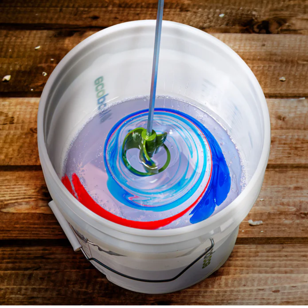Single Ecopoxy Epoxy Mixer attachment designed for smooth epoxy mixing and reduced air bubbles.
