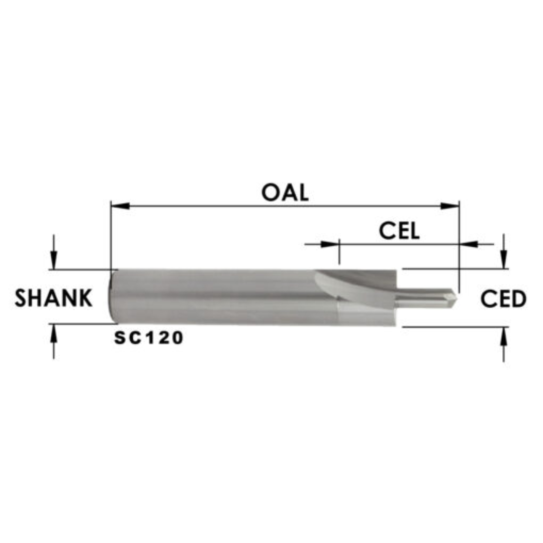 Southeast Tool SOLID CARBIDE WOOD SCREW SLOT BITS” precision solid carbide slot cutting bit engineered for clean wood screw slot machining, accurate cutting performance, and extended tool life in CNC and woodworking applications.