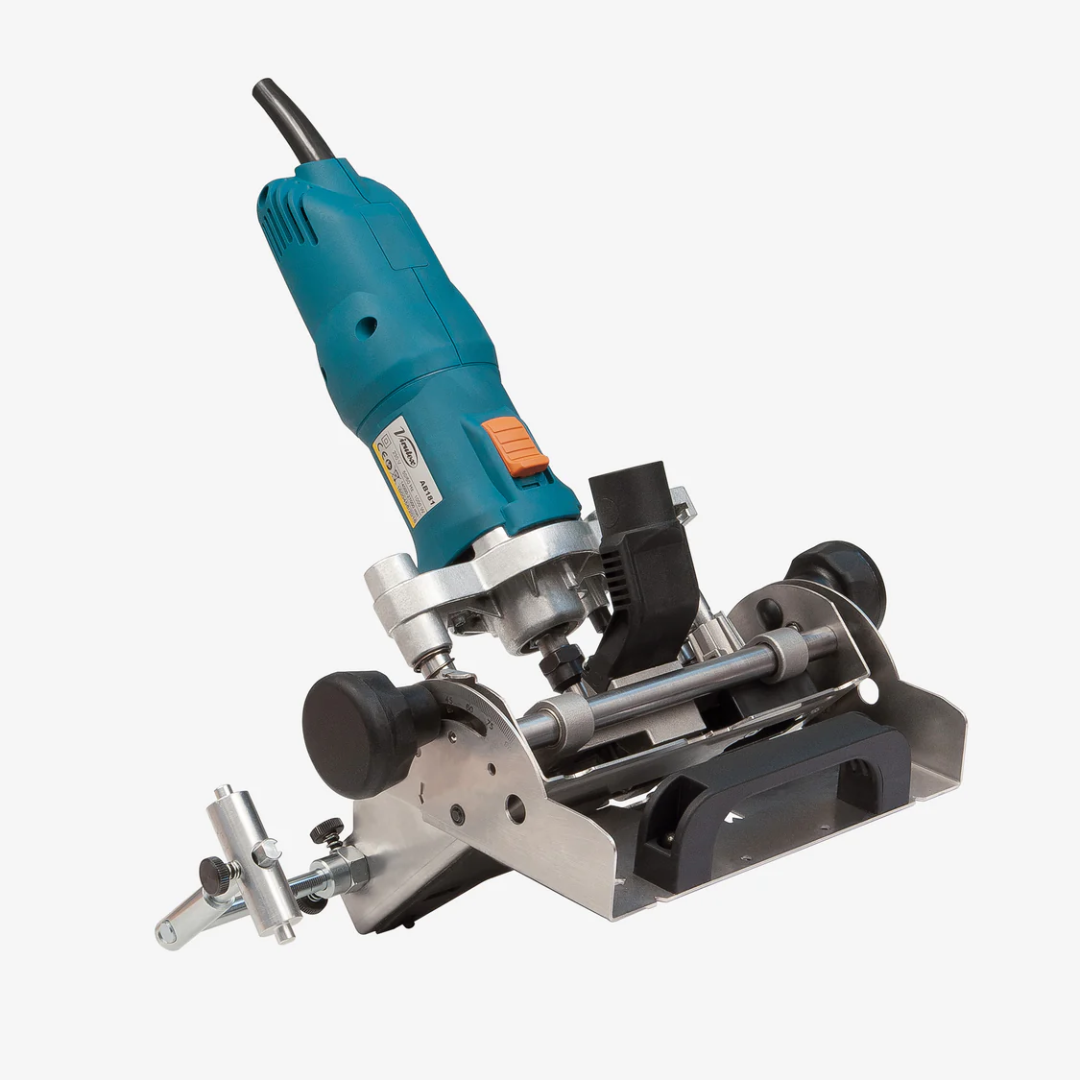 Virutex AB181 Router For OVVO Connectors: Accurate Cuts 7900699 full view showing precision routing system with adjustable guides and ergonomic handle