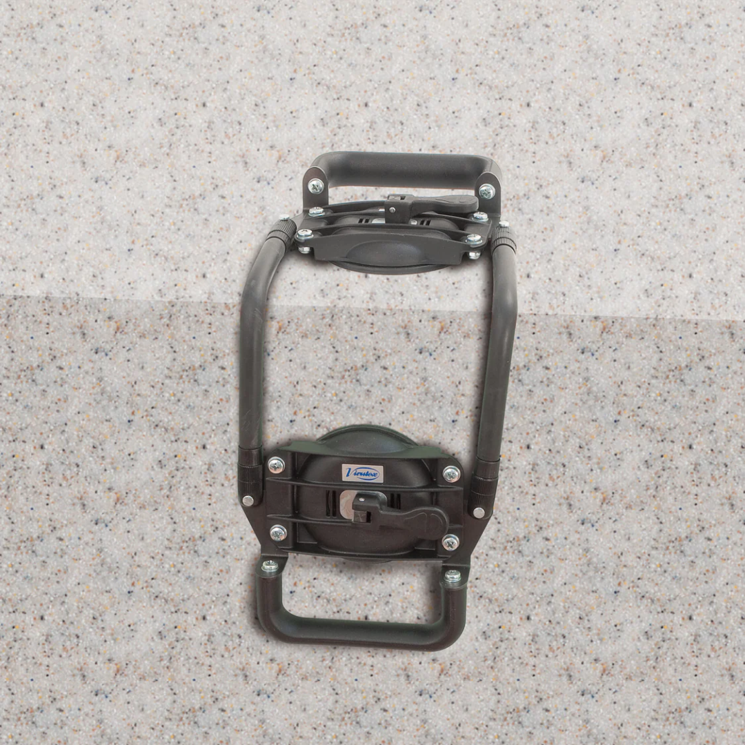 Virutex Elastic clamping device ATU317S 1745928 close-up showing flexible frame design, dual suction pads, and ergonomic handles for controlled clamping