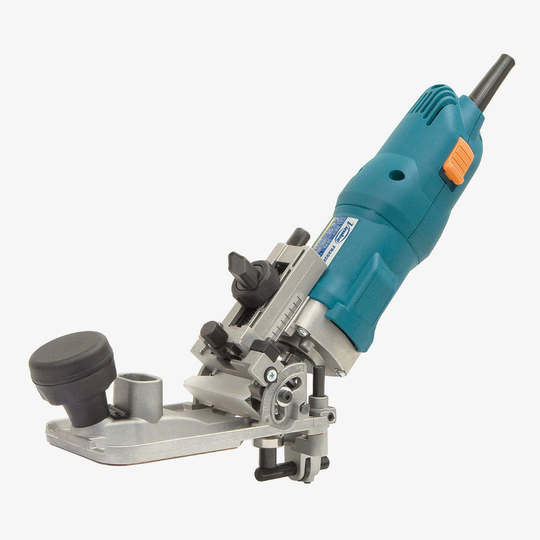 Virutex FR292R Electronic Tiltable Trimmer (120V) 9200499 precision edge trimmer with adjustable tilting base for angled trimming