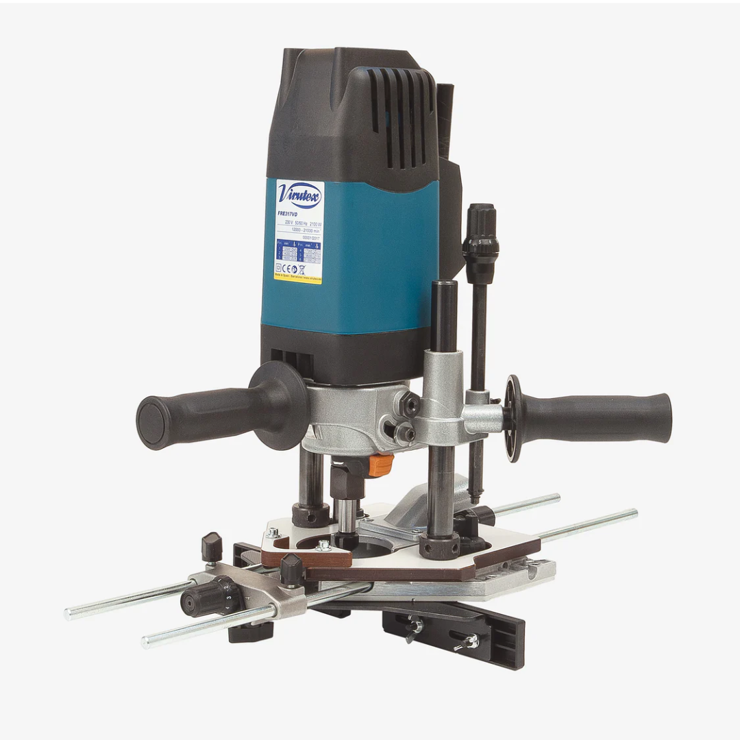 Virutex FRE317VD Coving Router For Solid Surfaces (120V) 1700999 performing edge routing on solid surface panel