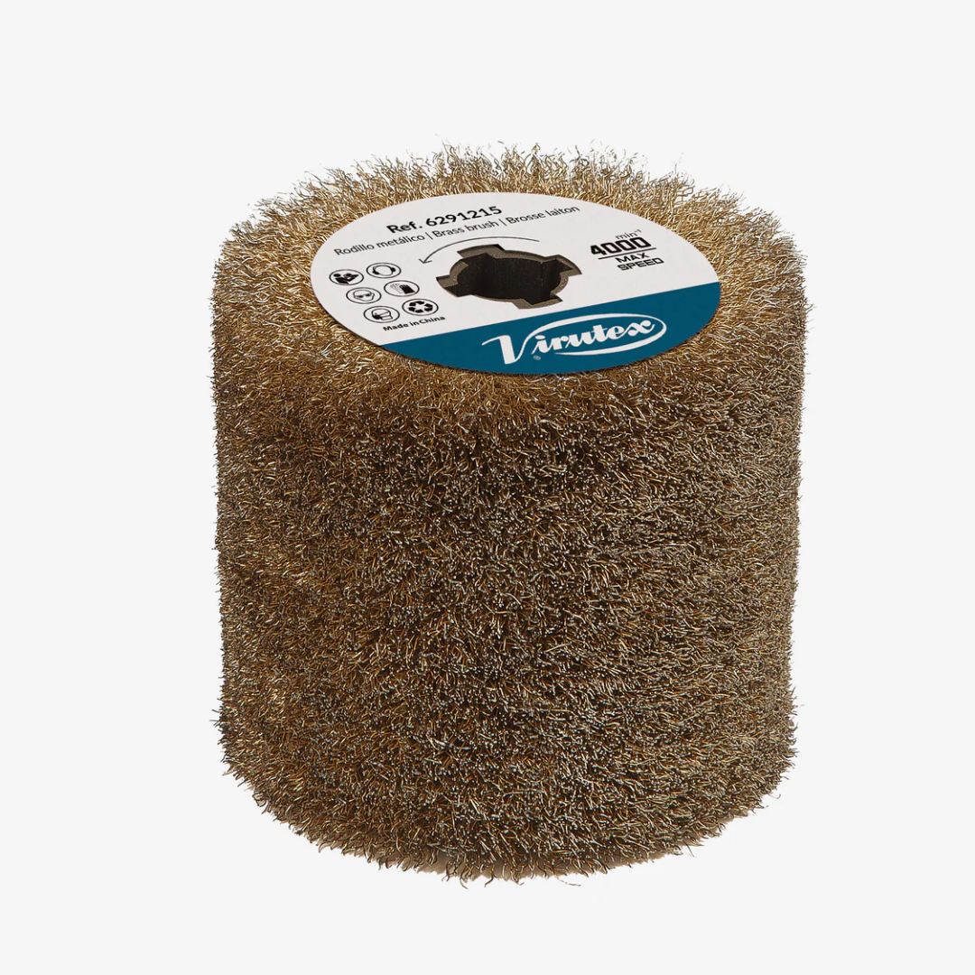Virutex Metal Brush For Sanders High-Performance Cleaning 6291215 cylindrical brass wire brush roller for aggressive surface cleaning and preparation