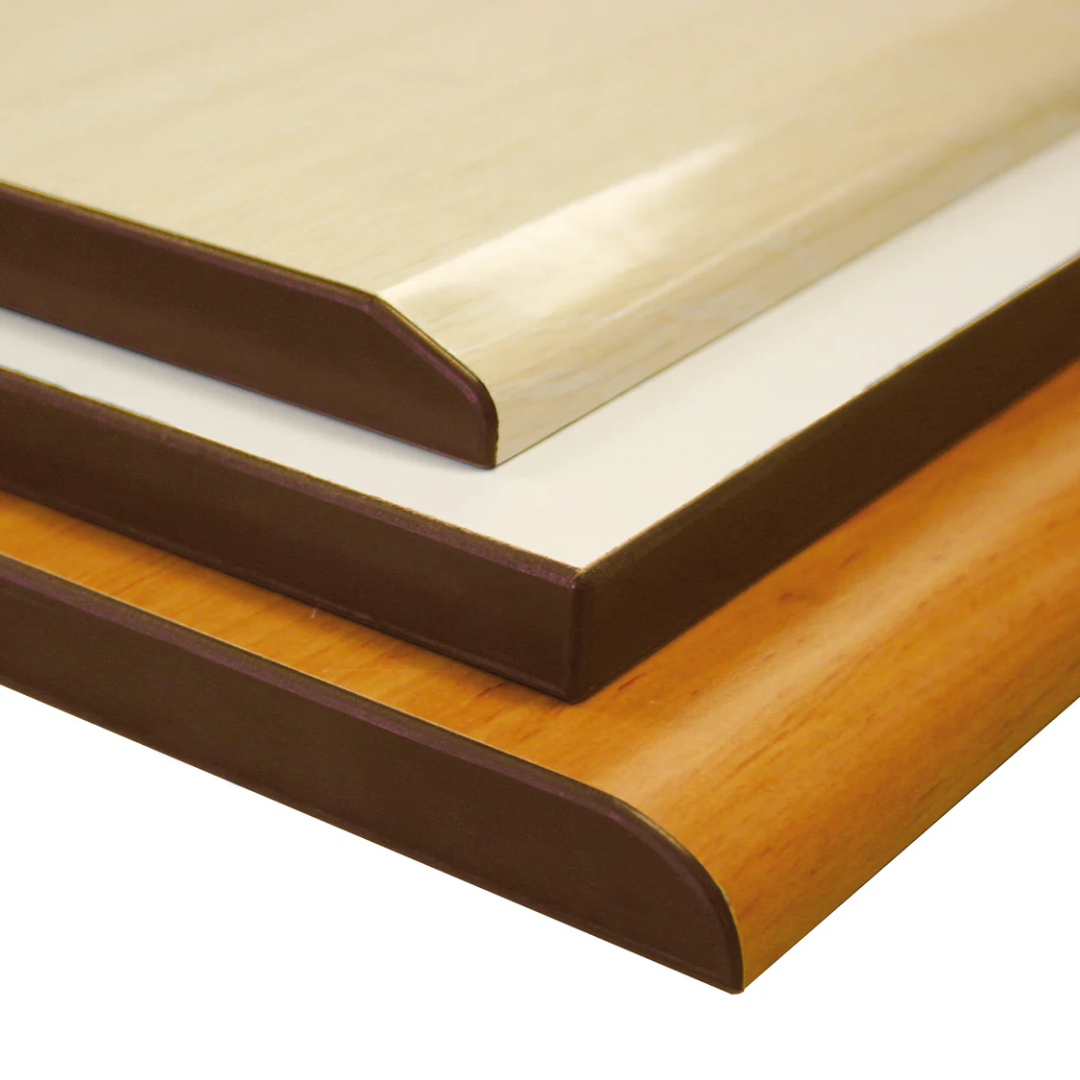 Virutex PAE85T Corner Round Trimmer For Hot Melt Edgebanders 8500700 finished panel edges showing smooth rounded corners