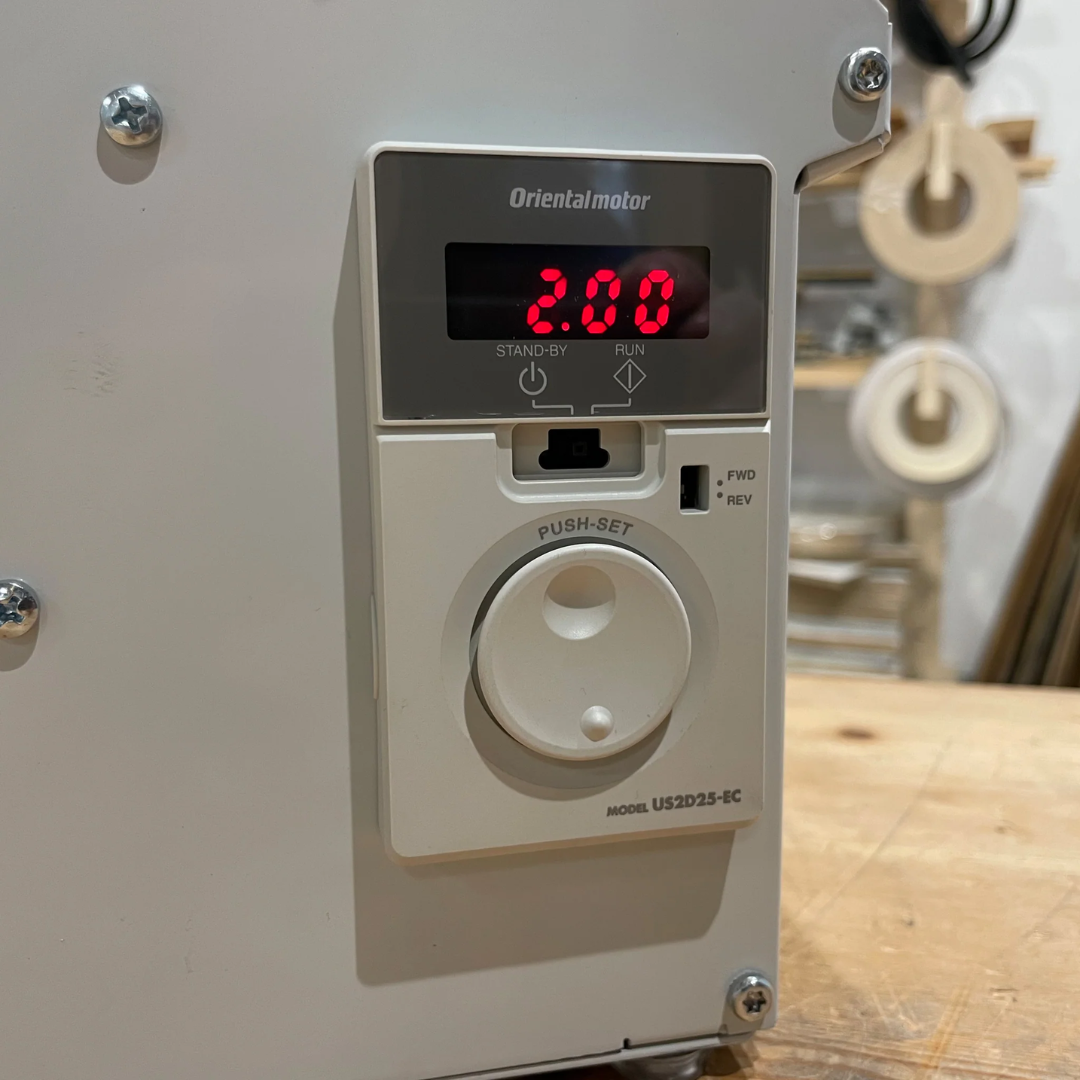 Virutex Portable Edgebander PEB Zeroline® (230 V) 5000810 control panel interface for temperature and speed adjustment