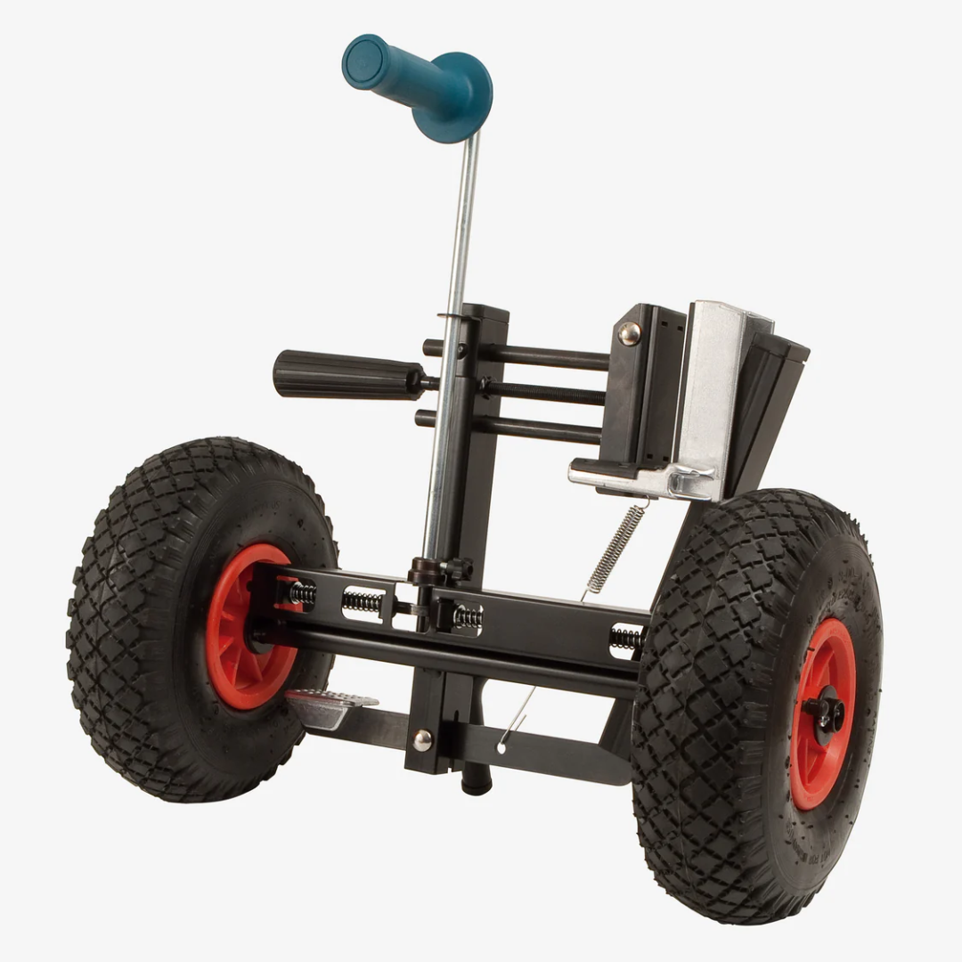 Virutex SPR770T Clamping Dolly For Door Panels: Easy Mobility 7000700 full view showing heavy-duty wheeled frame with clamping system for transporting panels