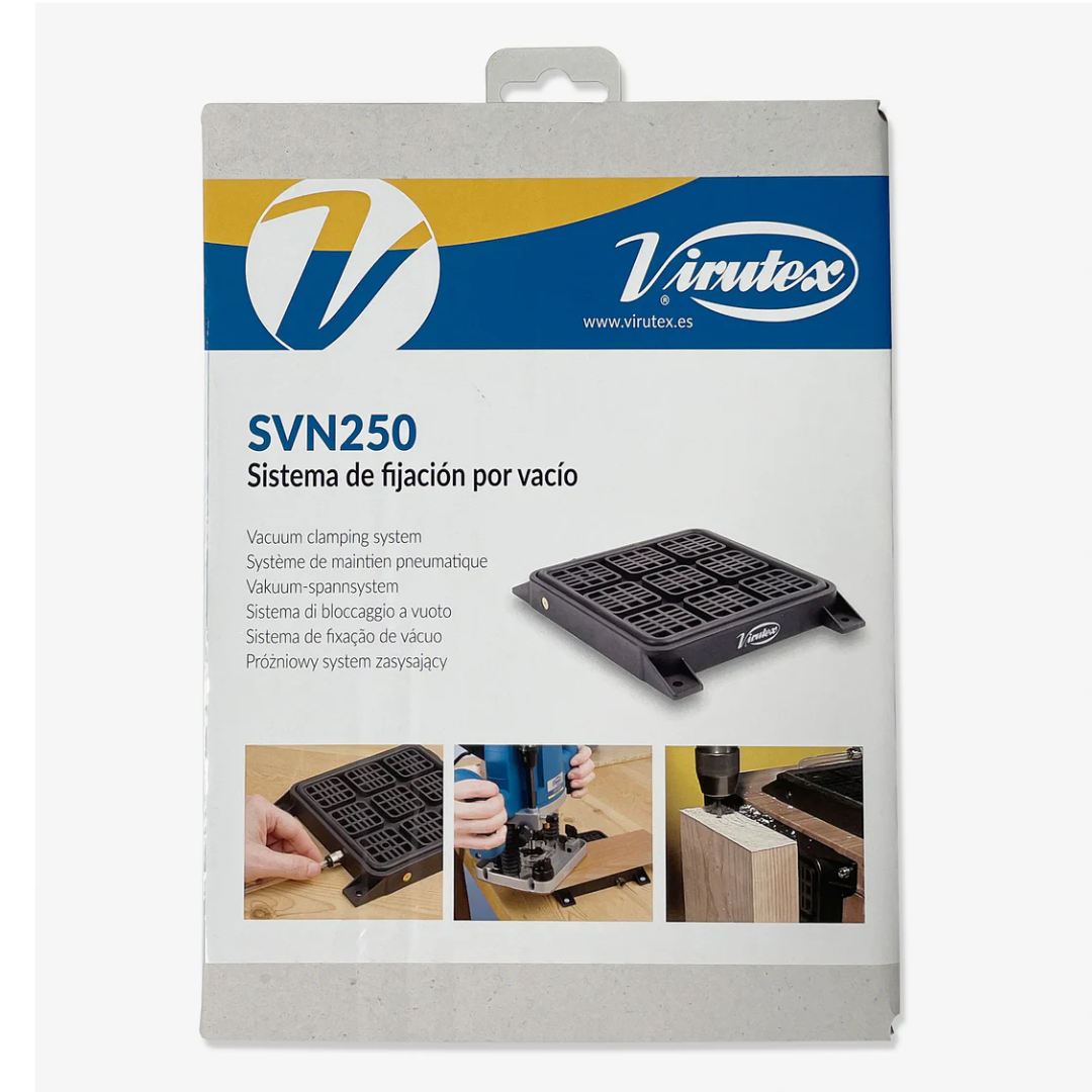 Virutex SVN250 Vacuum Pad For Secure Fastening 5046371 retail packaging showing product branding and included components