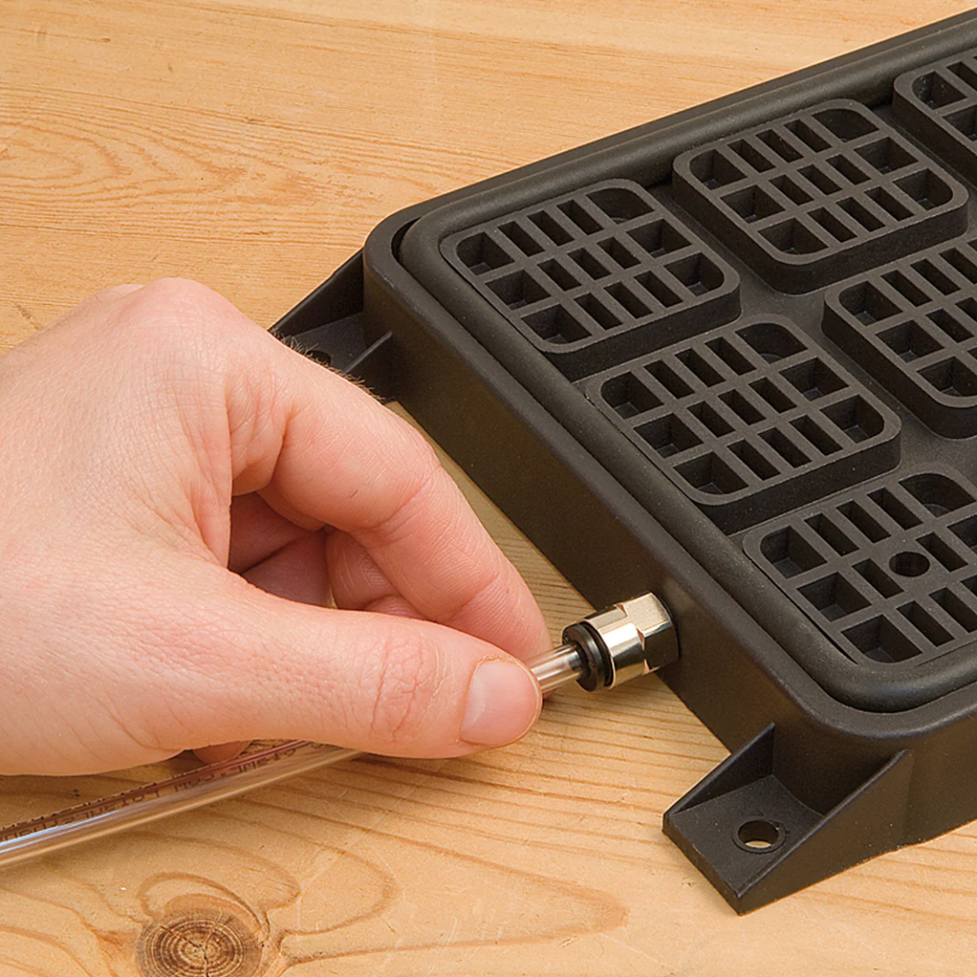 Virutex SVN250 Vacuum Pad For Secure Fastening 5046371 side clamp detail showing secure edge positioning and easy adjustment mechanism