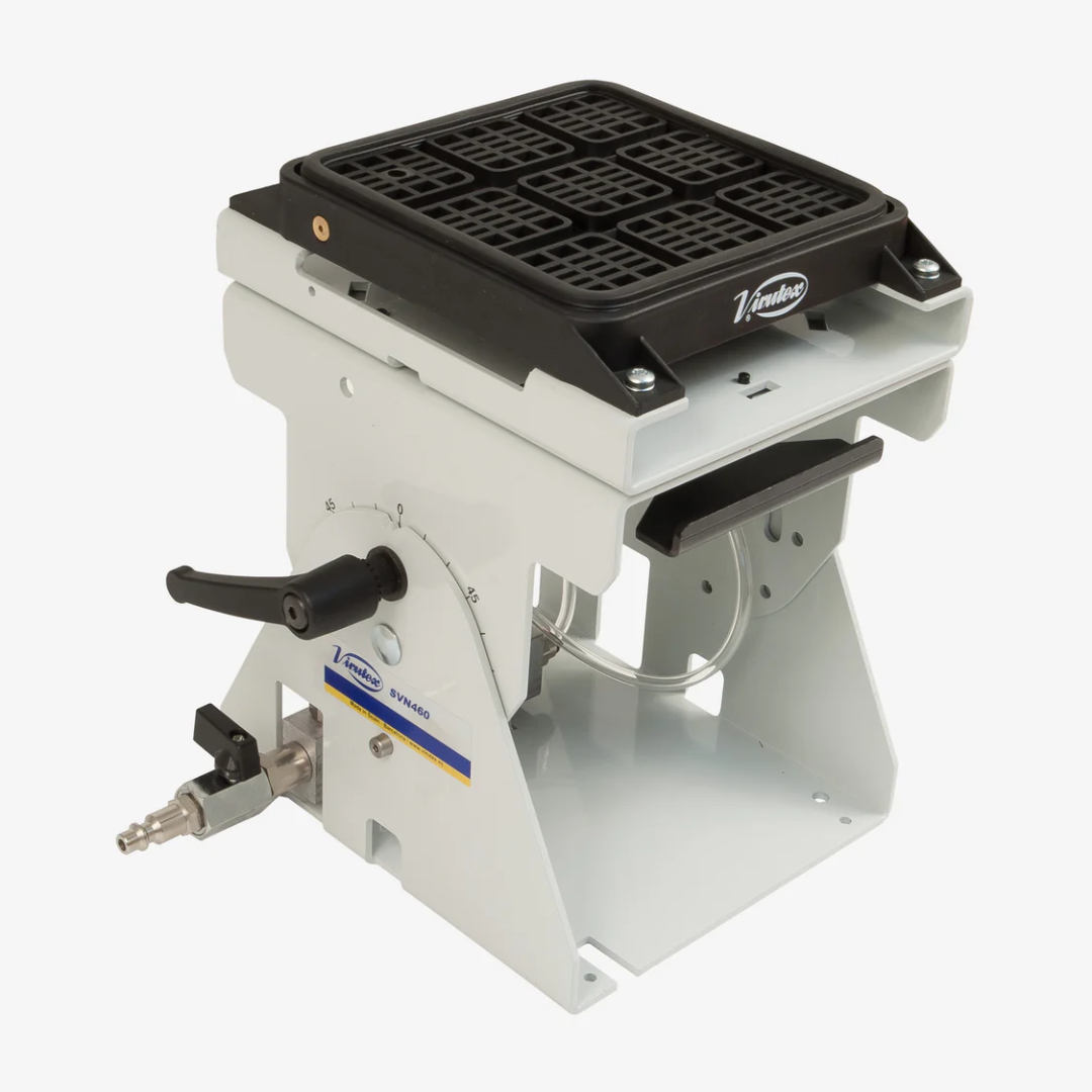 Virutex SVN470 Auxiliary Fastening System Secure Your Projects 5046401 showing vacuum pad mounted on auxiliary base for expanded workholding setup