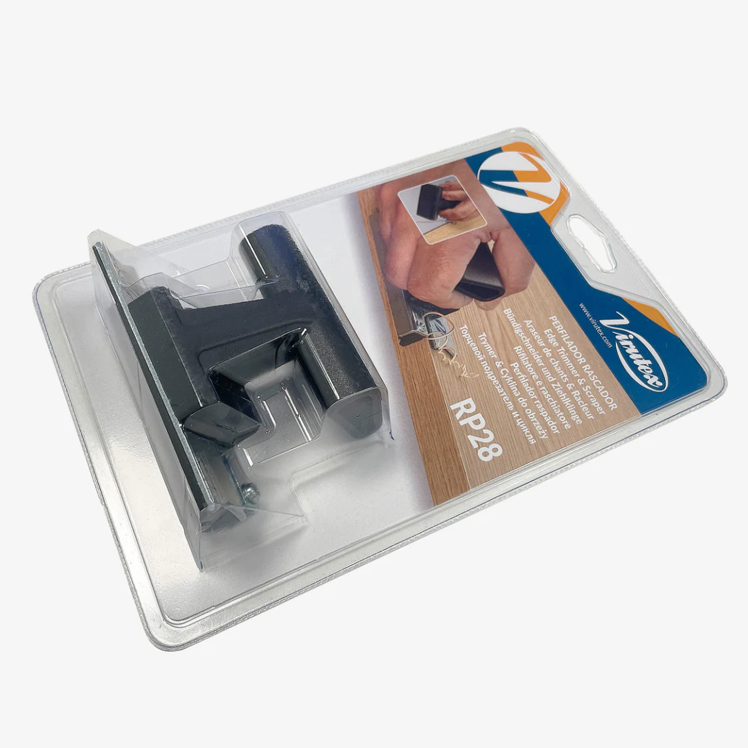 Virutex Scraper Edge Trimmer RP28 For Finishing 2800200 retail packaging showcasing included components and product presentation.
