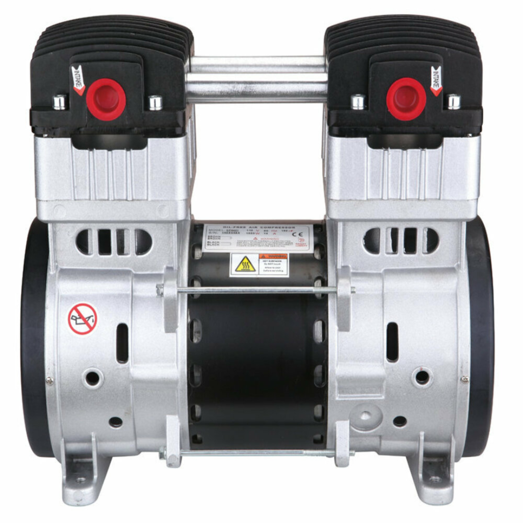 alifornia Air Tools SP-9421 (110v 60hz) 2.0 Hp Ultra Quiet & Oil-Free Pump/Motor rear perspective highlighting ventilation and motor casing