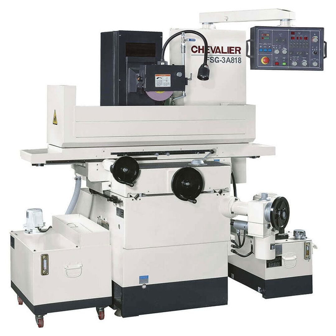 Chevalier FSG-3A818 fully automatic surface grinder with an 8 x 18 inch table for high-precision work