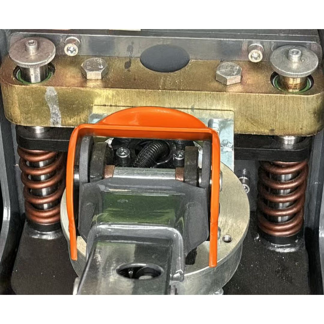 GNT GB30C-98LI Straddle Stacker, side view in warehouse setting