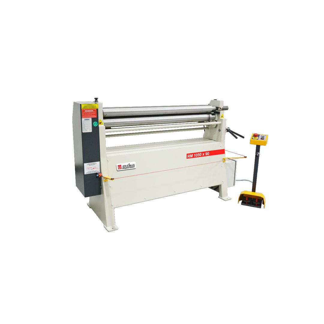 Isitan RM 1050x90 3-roll plate bending machine, full machine view