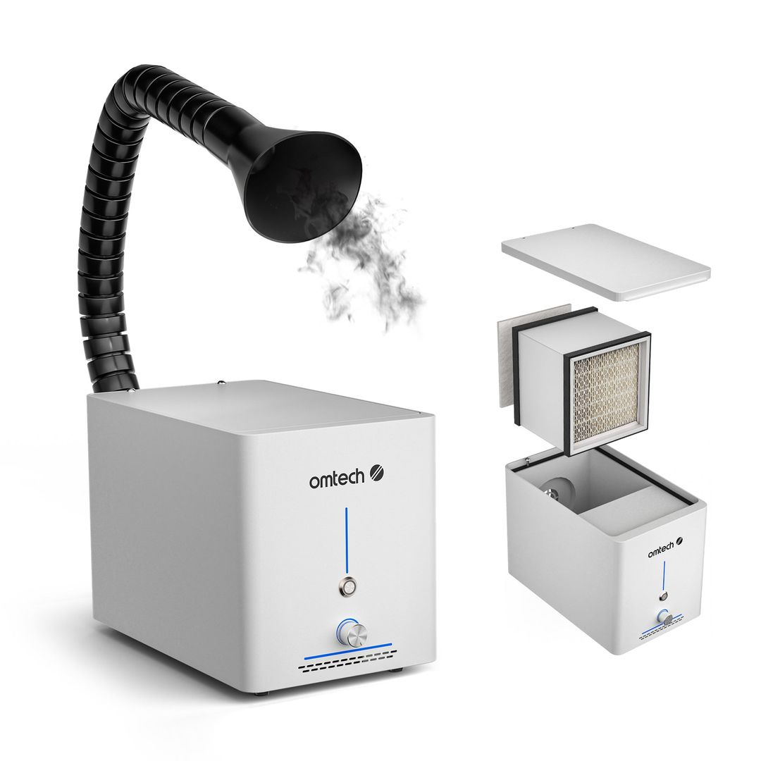 OMTech Fume Extractor / Air Purifier for Laser Engravers - 60W 2-Stage (CO2) (LSP-0060-U1) product photo 2 of 12