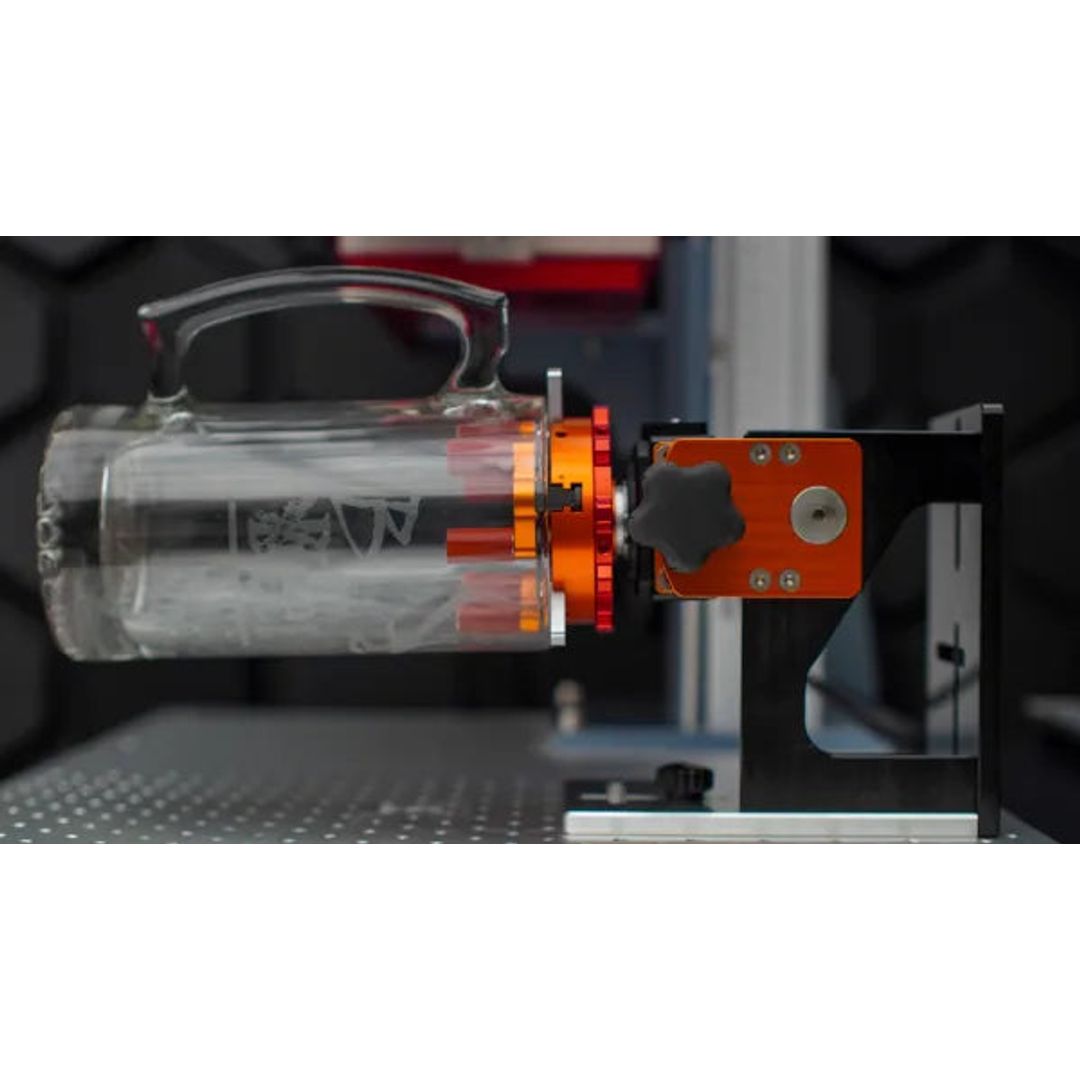OMTech Rotary Axis Attachment for Fiber Laser Engravers - PiBurn Galvo Grip Chuck (Fiber & UV) (LRA-GLV2-US) product photo 9 of 9