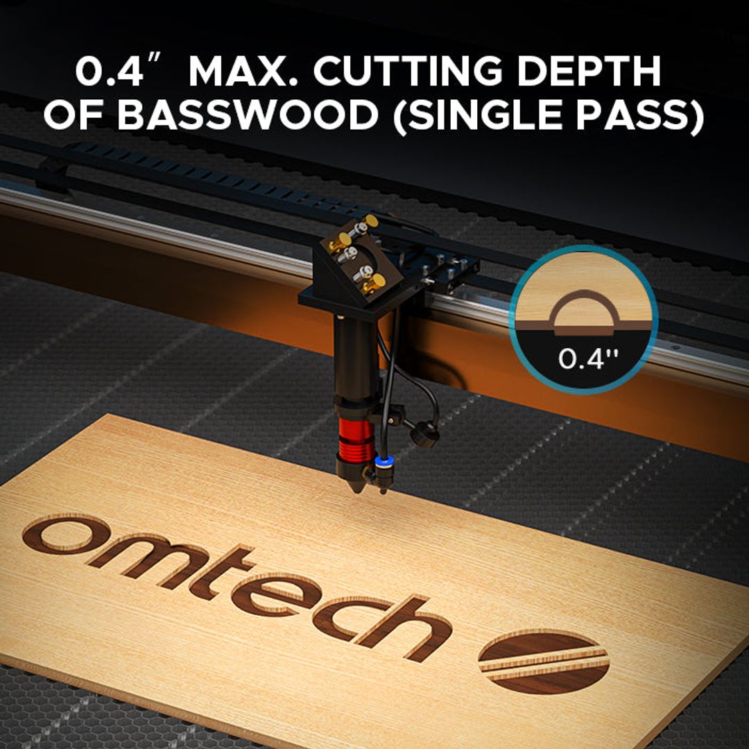 OMTech Maker AF4063-150 150W CO2 Laser Cutter and Engraver with 40" x 63" Working Area and Autofocus - USB-1610-US product photo 5 of 6