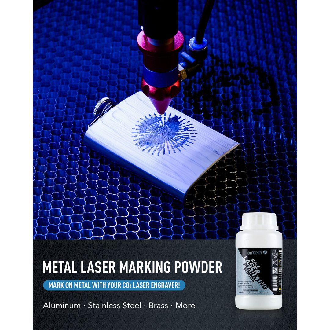 OMTech Metal Laser Marking Powder for CO2 Laser Engravers, 4.1 fl. oz. - USB-PW01-02 product photo 3 of 3