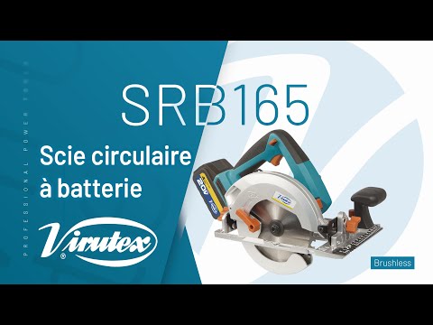 Virutex Cordless Circular Saw SRB165 7400700 product display highlighting cordless functionality and branding