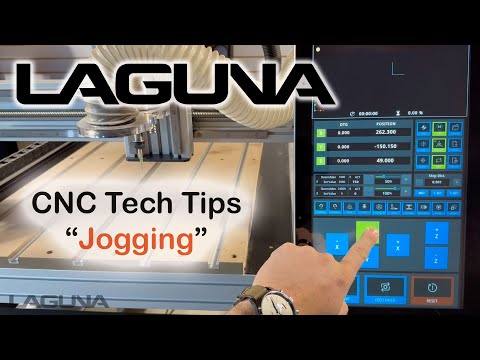 Laguna KX|24 KX2401 CNC router software interface showing jogging controls