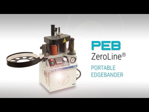 Virutex Portable Edgebander PEB Zeroline® (230 V) 5000810 product overview showing edgebanding process and components