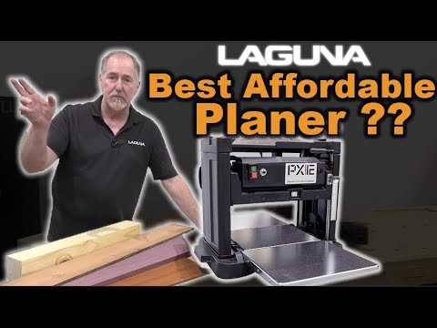 Laguna PX|12 MPLANPX12-0130-R thickness planer in workshop setting demonstrating professional woodworking use