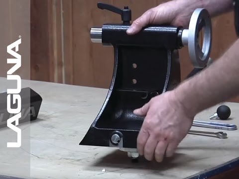Laguna Revo 18|36 Lathe 110V MLAREVO 1836-110-150 close-up of headstock controls and speed adjustment dial