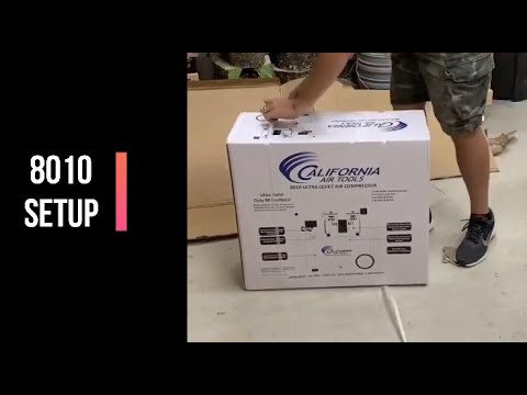 California Air Tools 8010AD Ultra Quiet, Oil-Free, Lightweight 1.0 Hp 8-Gallon Air Compressor with Automatic Drain Valve in use with pneumatic tools