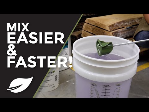 Demonstration video thumbnail showing how to mix resin using the Ecopoxy Epoxy Mixer.