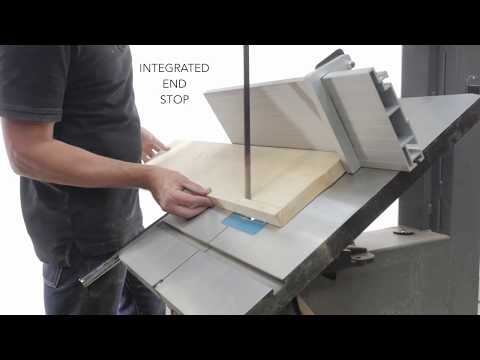 Laguna 18|BX Bandsaw MBAND18BX2203 operator demonstrating cutting technique