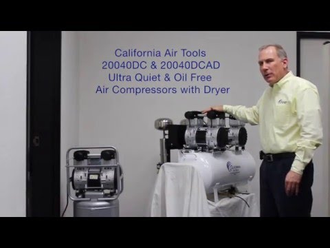 California Air Tools 20040DC Powerful 4.0 Hp Ultra Quiet & Oil-Free Air Compressor with 80% Air Drying System product presentation with speaker explaining features