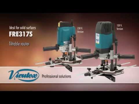 Virutex FRE317VD Coving Router For Solid Surfaces (120V) 1700999 product overview with included components and accessories