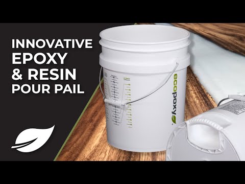 Ecopoxy EcoPoxy 19L Pour Pail White EPPRP19-WH durable plastic pail designed for epoxy and resin pouring applications in workshop environments